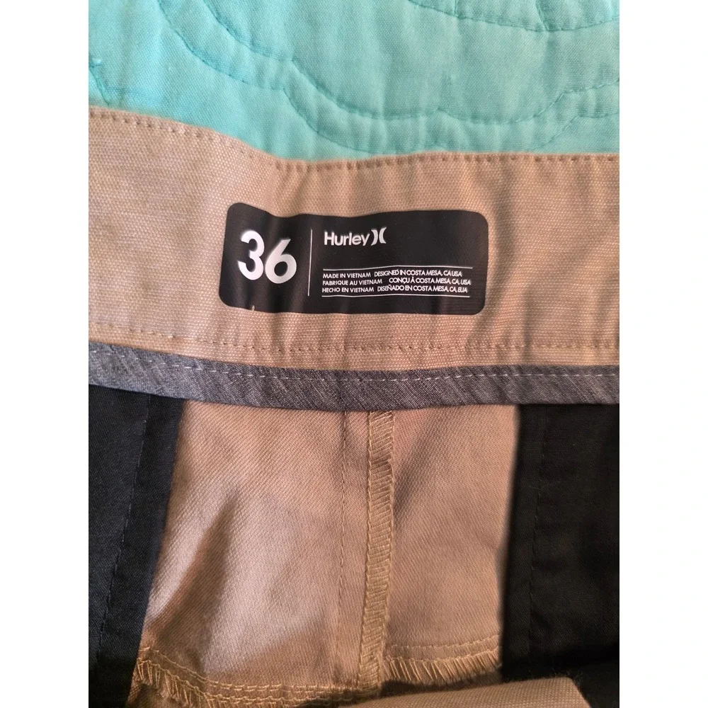 Hurley Mens Dri-FIT Chino Walkshorts Khaki Tan Size 36 Casual Summer Shorts
